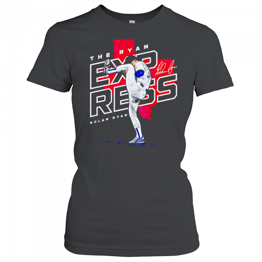 Nolan Ryan Texas Player Map signature vintage shirt Women's T-shirt