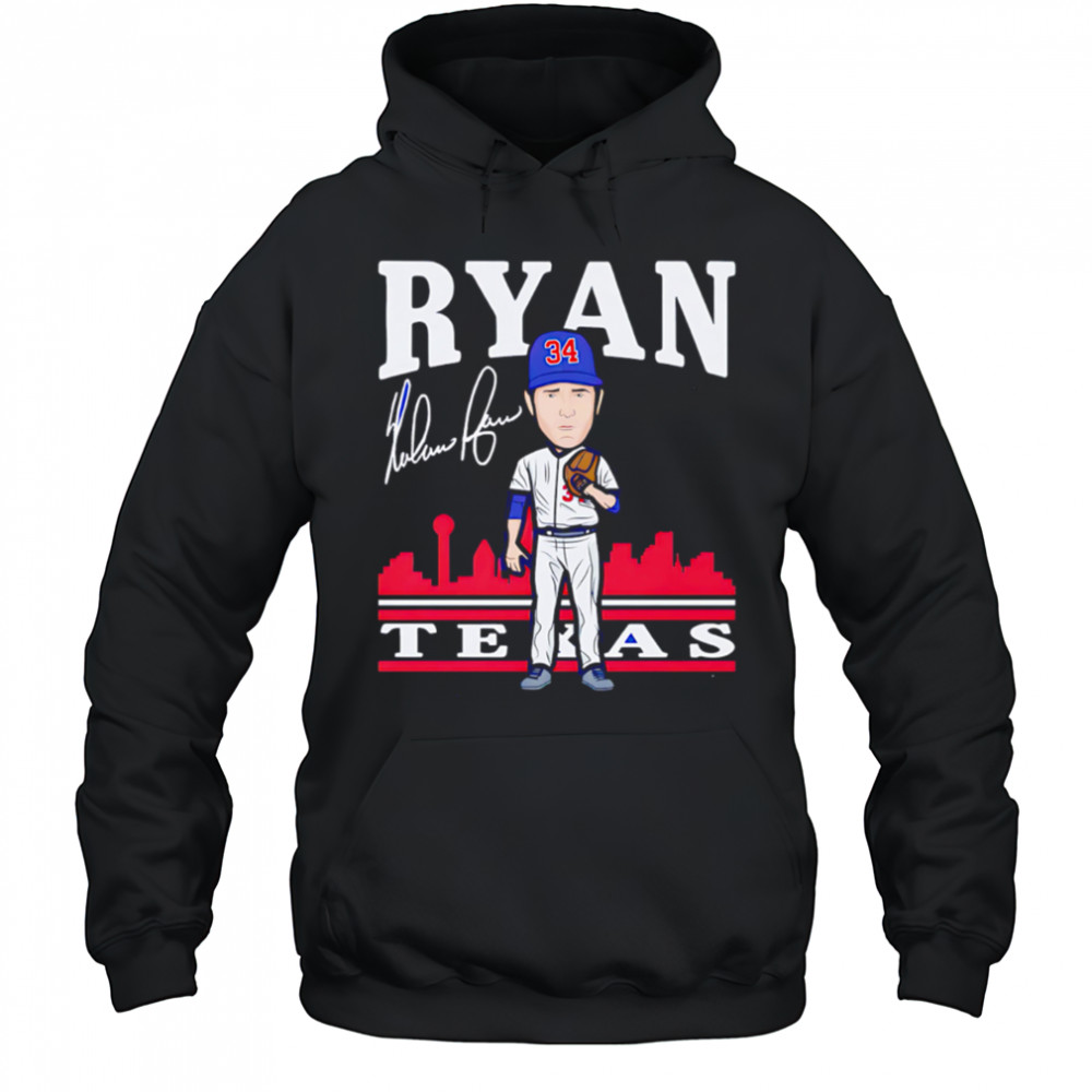 Nolan Ryan Texas Toon cartoon signature shirt Hoodie