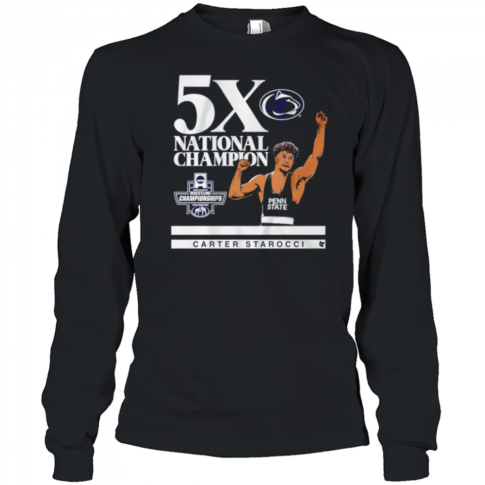Penn State Nittany Lions Carter Starocci 5X shirt Long Sleeved