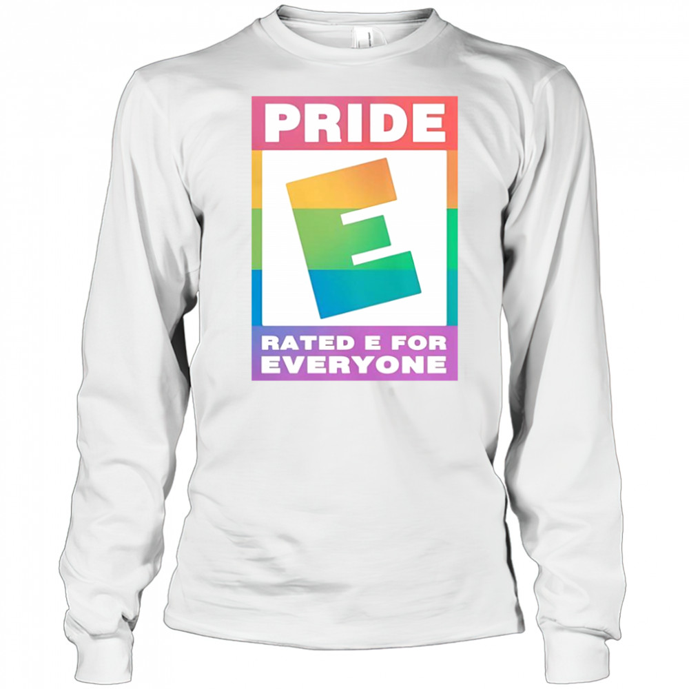 Pride Rated E For Everyone Logo T-Shirt Long Sleeved