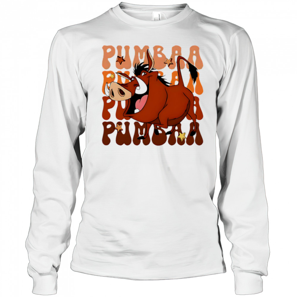 Pumbaa repeat cartoon cute shirt Long Sleeved