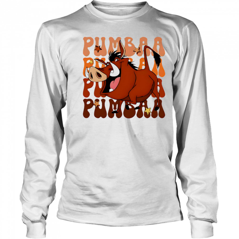 Pumbaa repeat cartoon cute shirt Long Sleeved