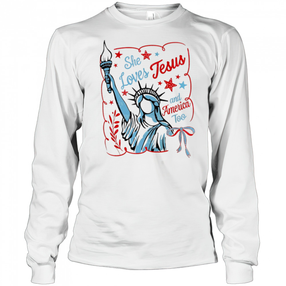 She Loves Jesus and America too vintage shirt Long Sleeved