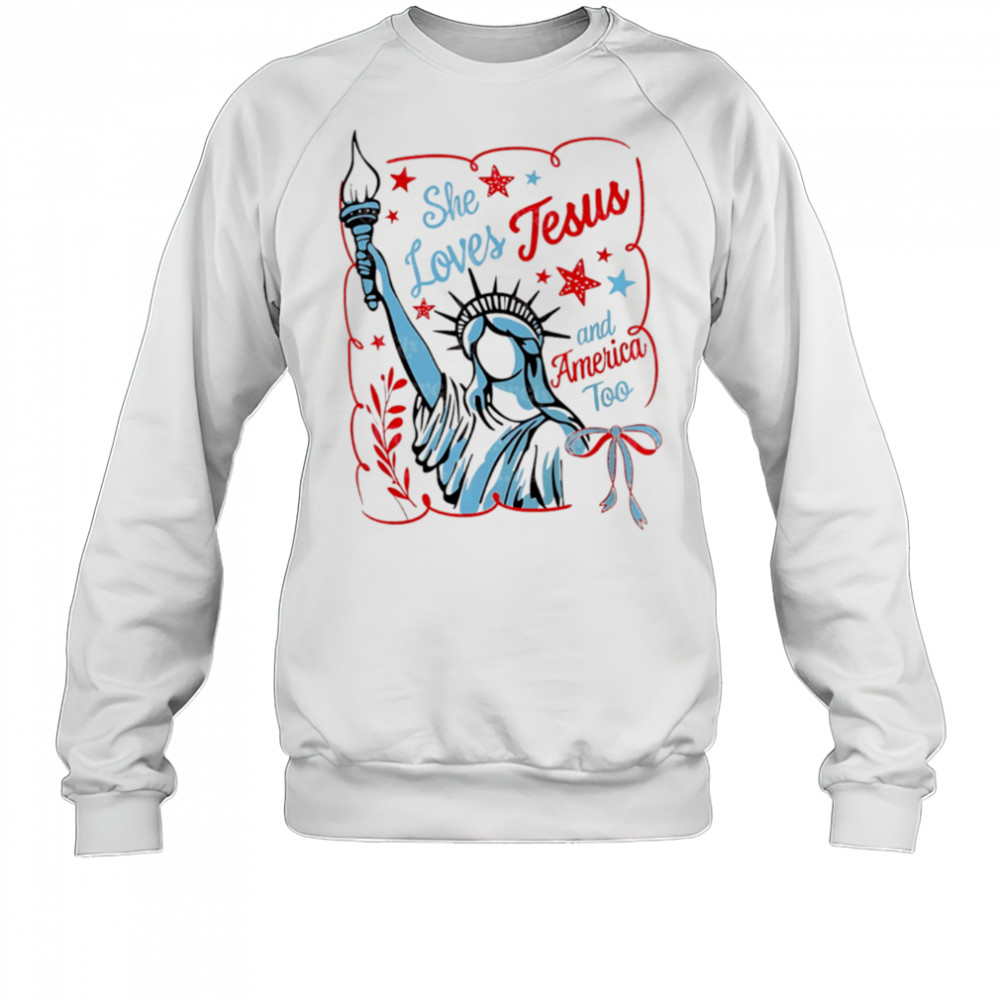 She Loves Jesus and America too vintage shirt Sweatshirt