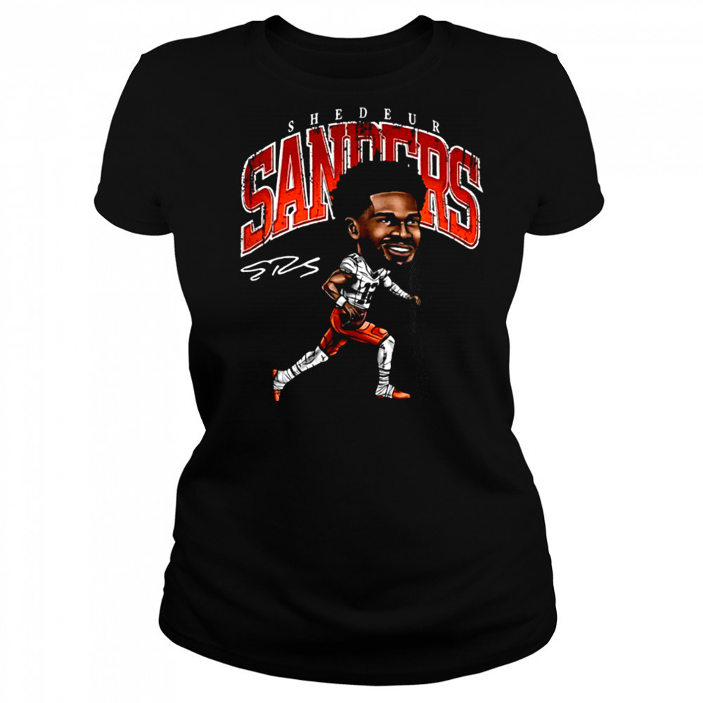 Shedeur Sanders Cleveland Browns NFL football cartoon shirt Women's T-shirt