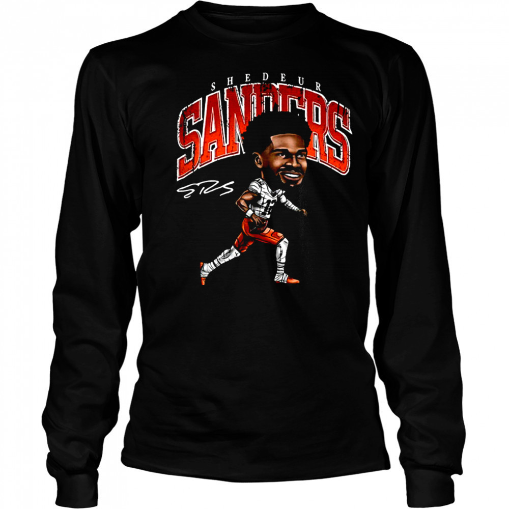 Shedeur Sanders Cleveland Browns NFL football cartoon shirt Long Sleeved