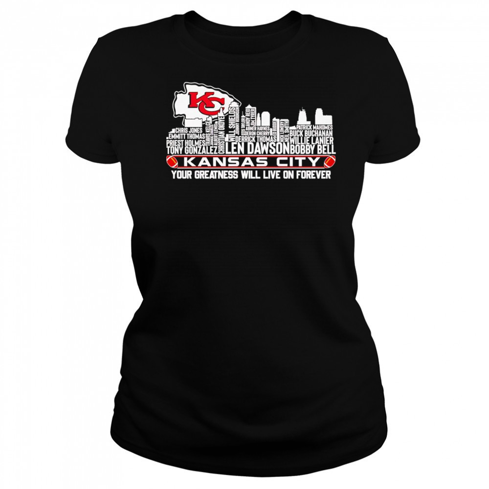 Skyline name Kansas City your greatness will live on forever shirt Women's T-shirt