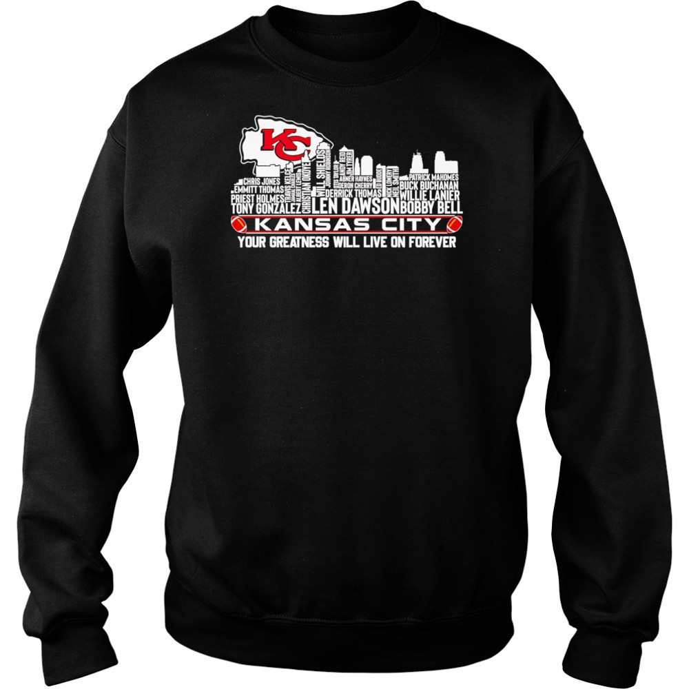 Skyline name Kansas City your greatness will live on forever shirt Hoodie