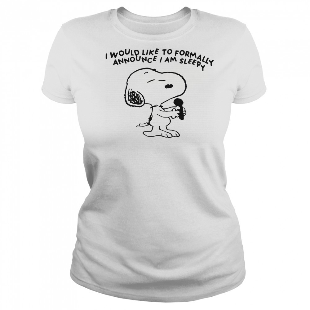 Snoopy I Would Like To Formally Announce I Am Sleepy T-Shirt Women's T-shirt