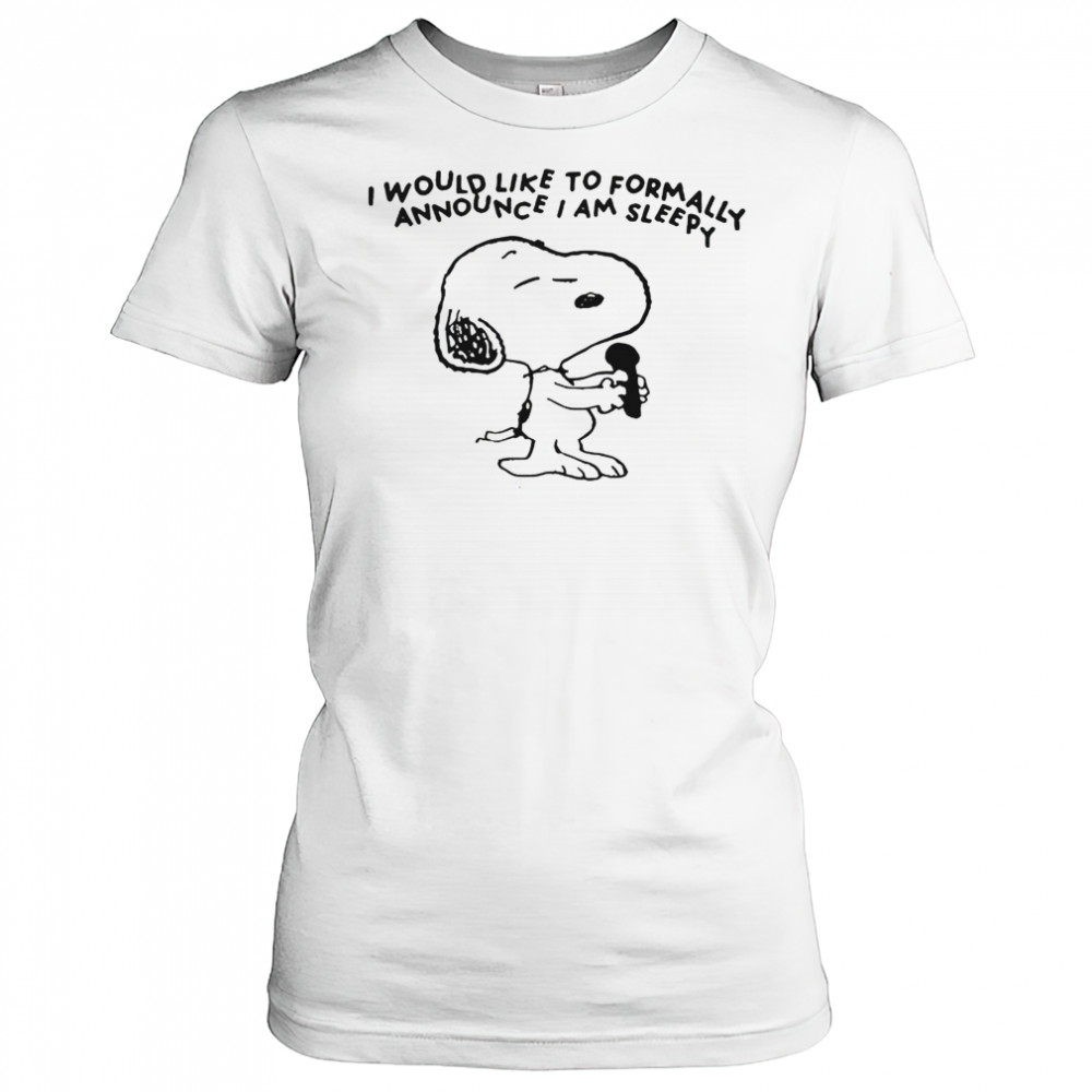 Snoopy I Would Like To Formally Announce I Am Sleepy T-Shirt Women's T-shirt