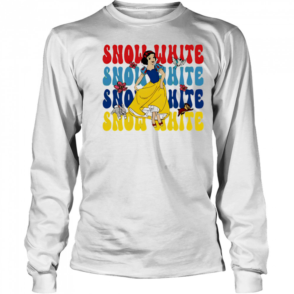 Snow White repeat cartoon cute shirt Long Sleeved