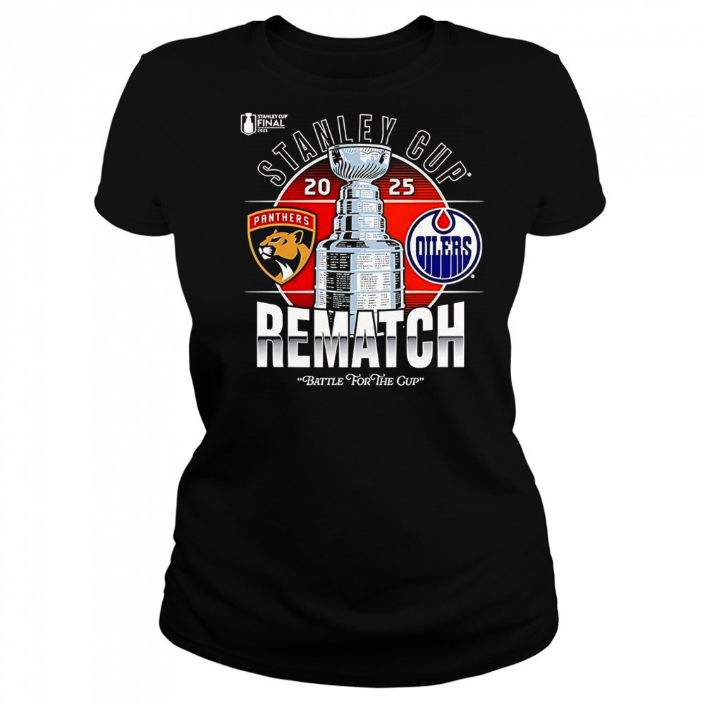 Stanley Cup Final 2025 Florida Panthers Vs Edmonton Oilers Matchup Rematch Logo T-Shirt Women's T-shirt