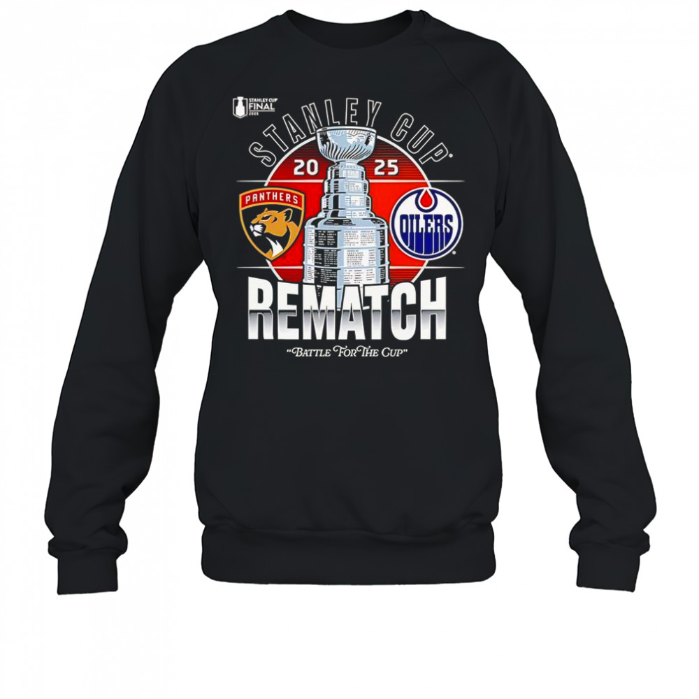 Stanley Cup Final 2025 Florida Panthers Vs Edmonton Oilers Matchup Rematch Logo T-Shirt Sweatshirt