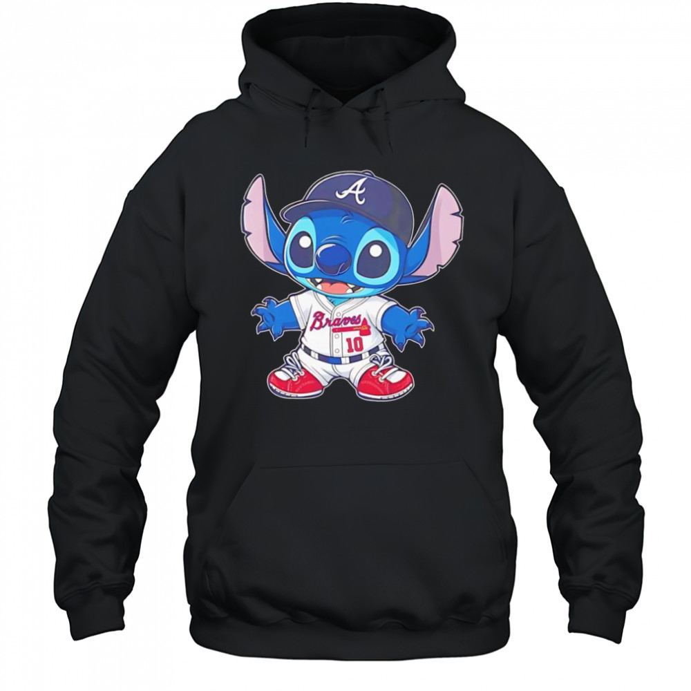 Stitch Atlanta Braves baseball shirt Hoodie