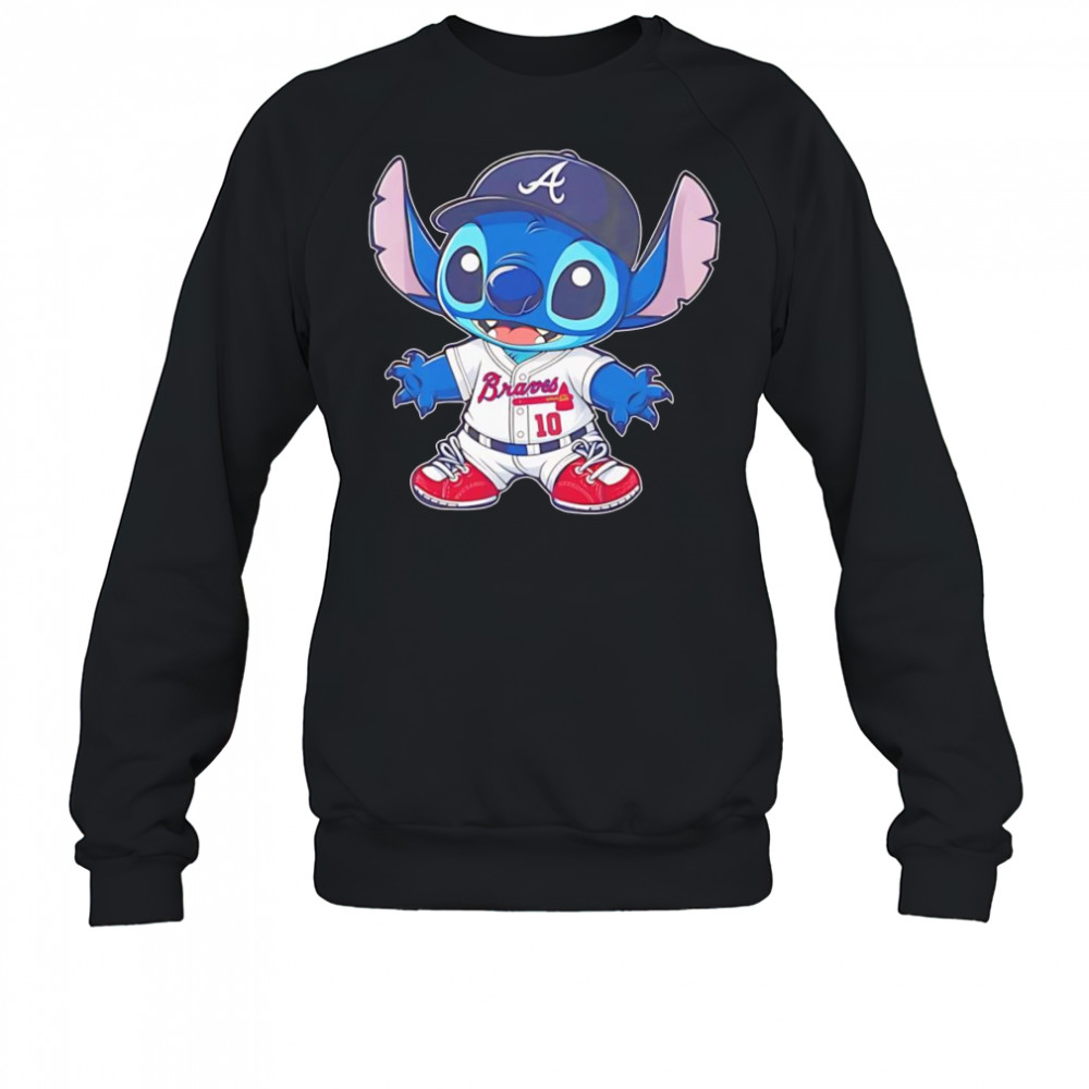 Stitch Atlanta Braves baseball shirt Sweatshirt