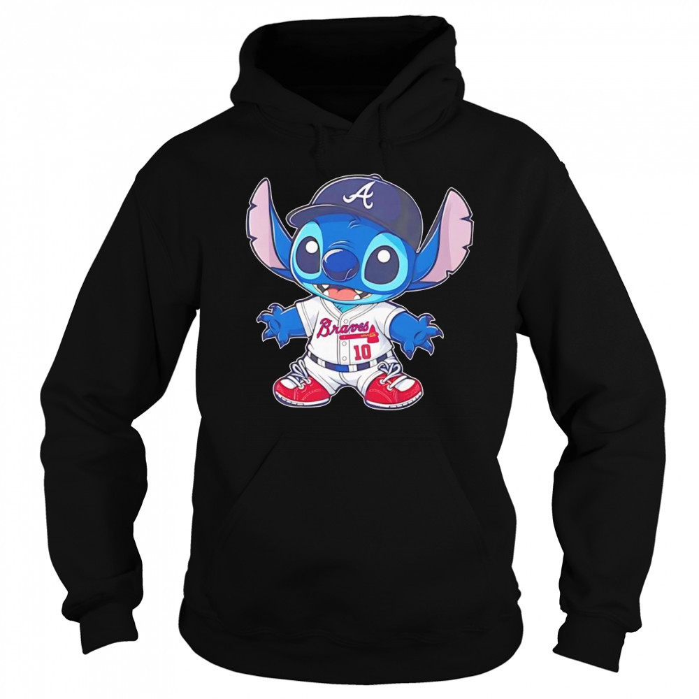 Stitch Atlanta Braves baseball shirt Sweatshirt