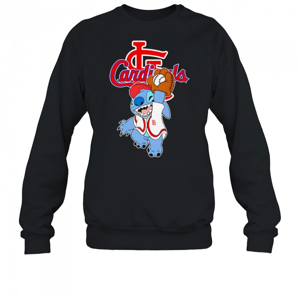 Stitch play baseball St Louis Cardinals shirt Sweatshirt