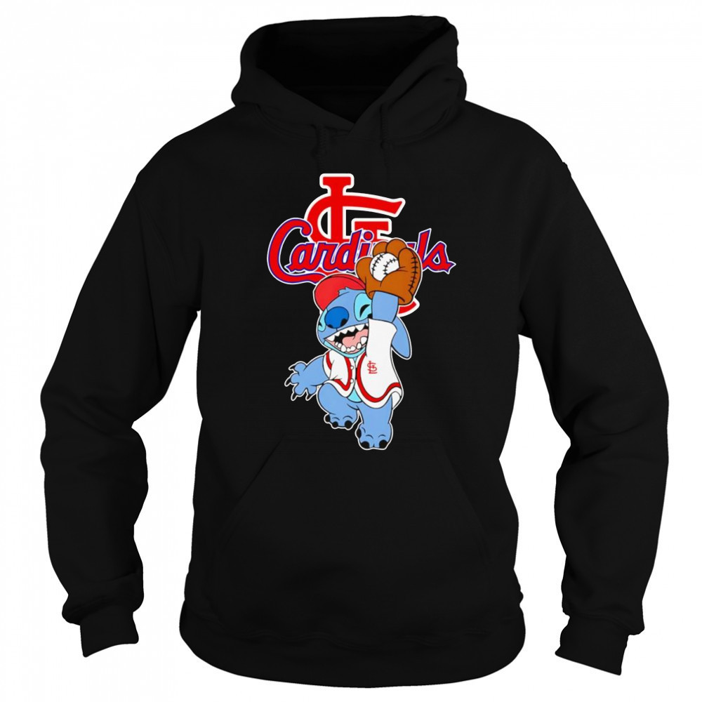 Stitch play baseball St Louis Cardinals shirt Sweatshirt