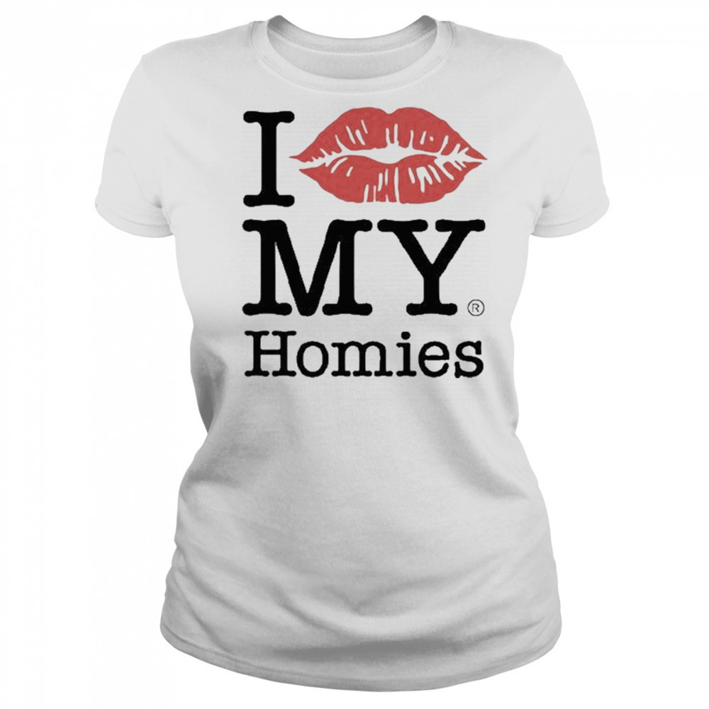 Tan Clemons Wearing I Love My Homies Shirt Women's T-shirt