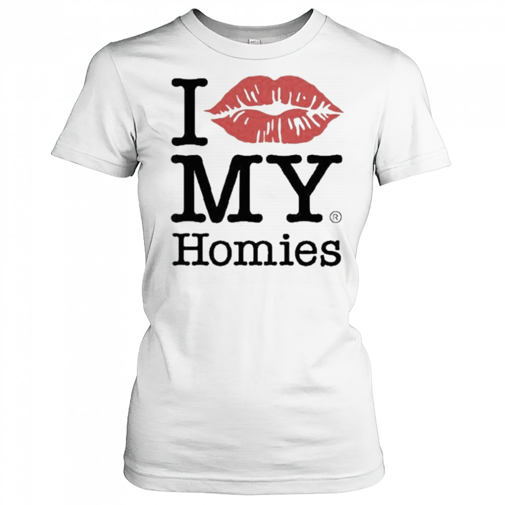 Tan Clemons Wearing I Love My Homies Shirt Women's T-shirt