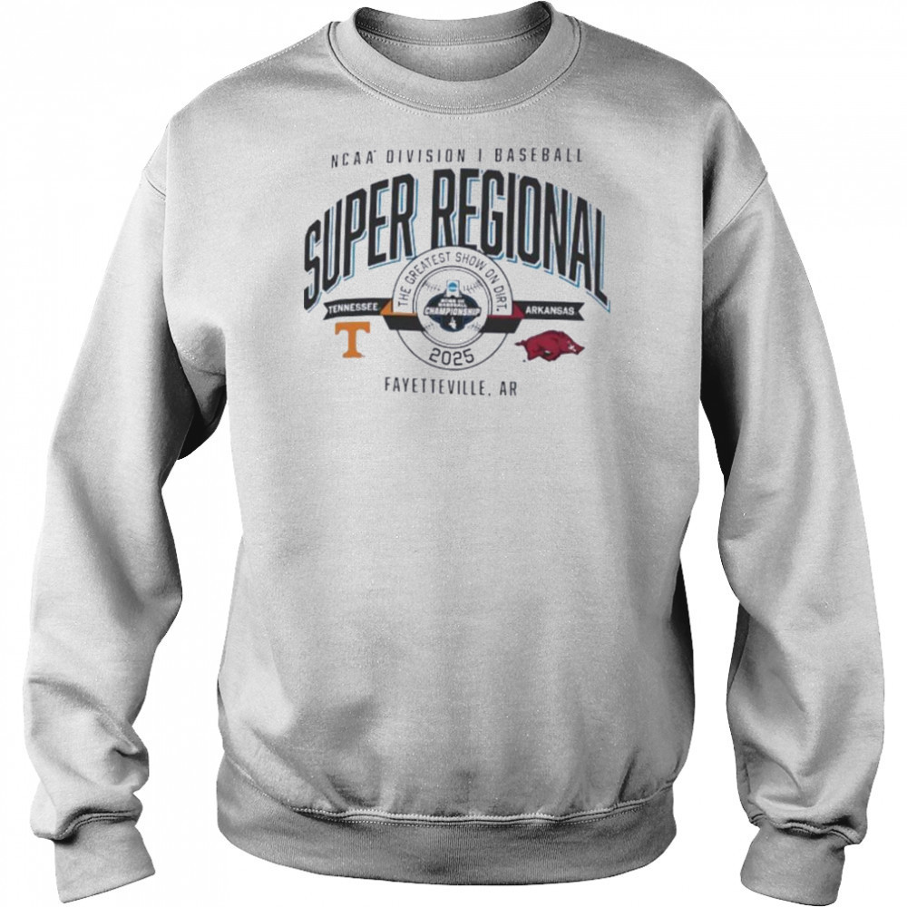 Tennessee vs Arkansas NCAA DI Baseball Super Regional 2025 the greatest show on dirt shirt Hoodie