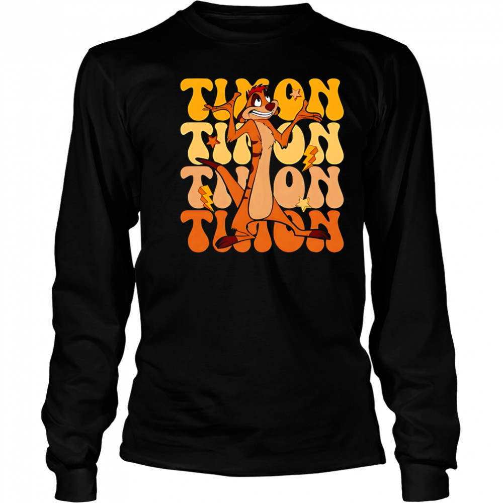 Timon repeat cartoon cute shirt Long Sleeved