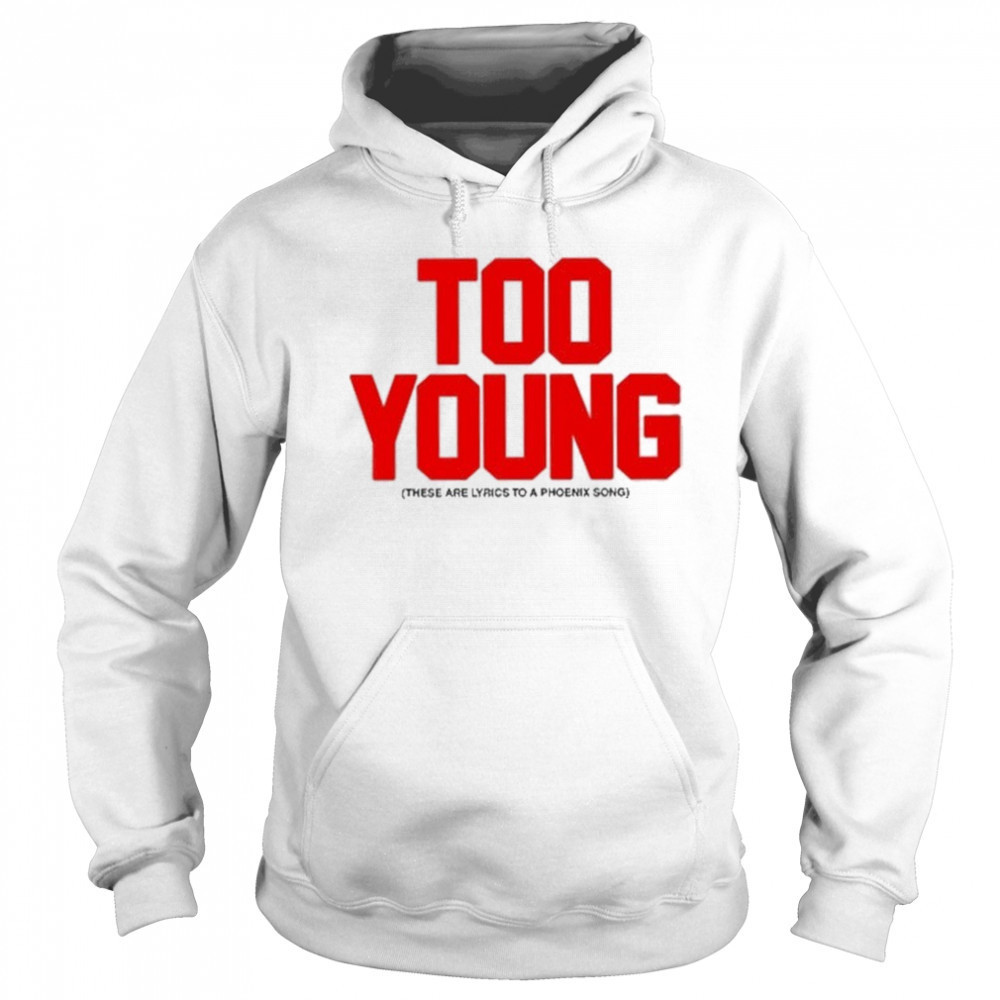 Too Young These Are Lyrics To A Phoenix Song shirt Sweatshirt