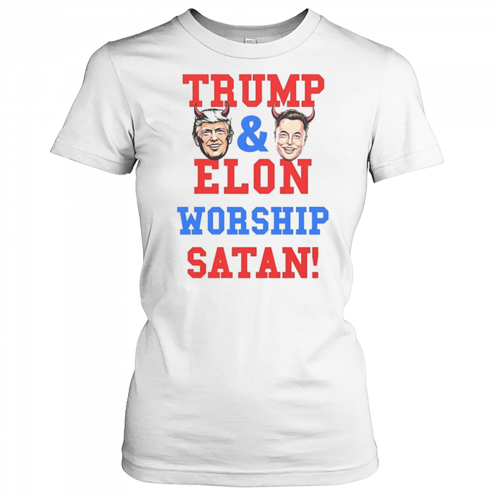 Trump And Elon Worship Satan T-Shirt Women's T-shirt