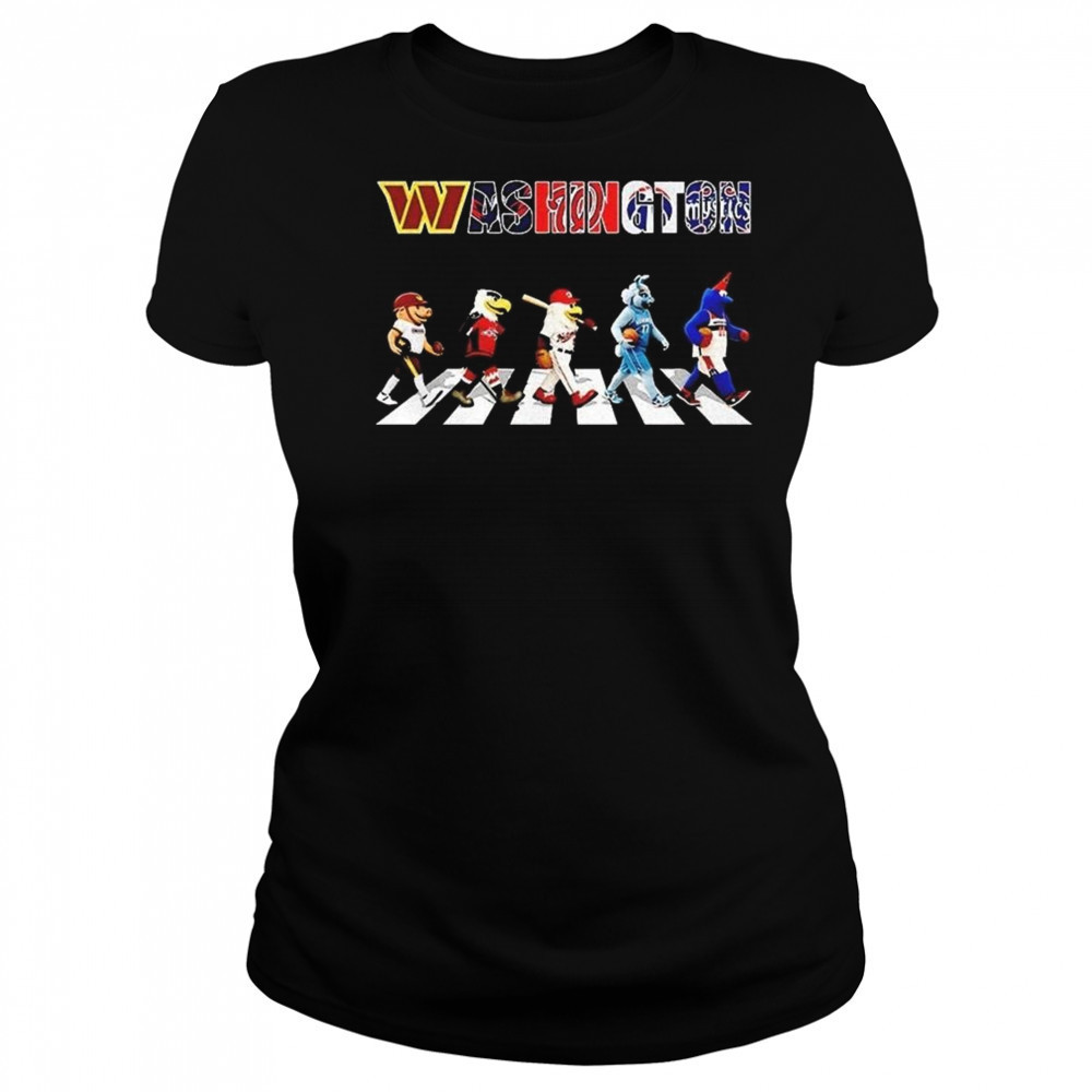 Washington Sports Teams Mascot Abbey Road 2025 Shirt Women's T-shirt