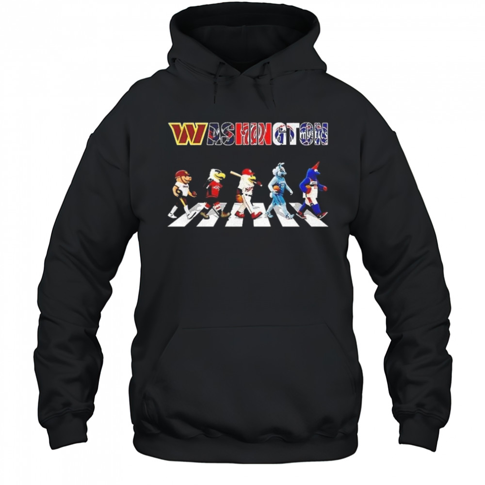 Washington Sports Teams Mascot Abbey Road 2025 Shirt Hoodie