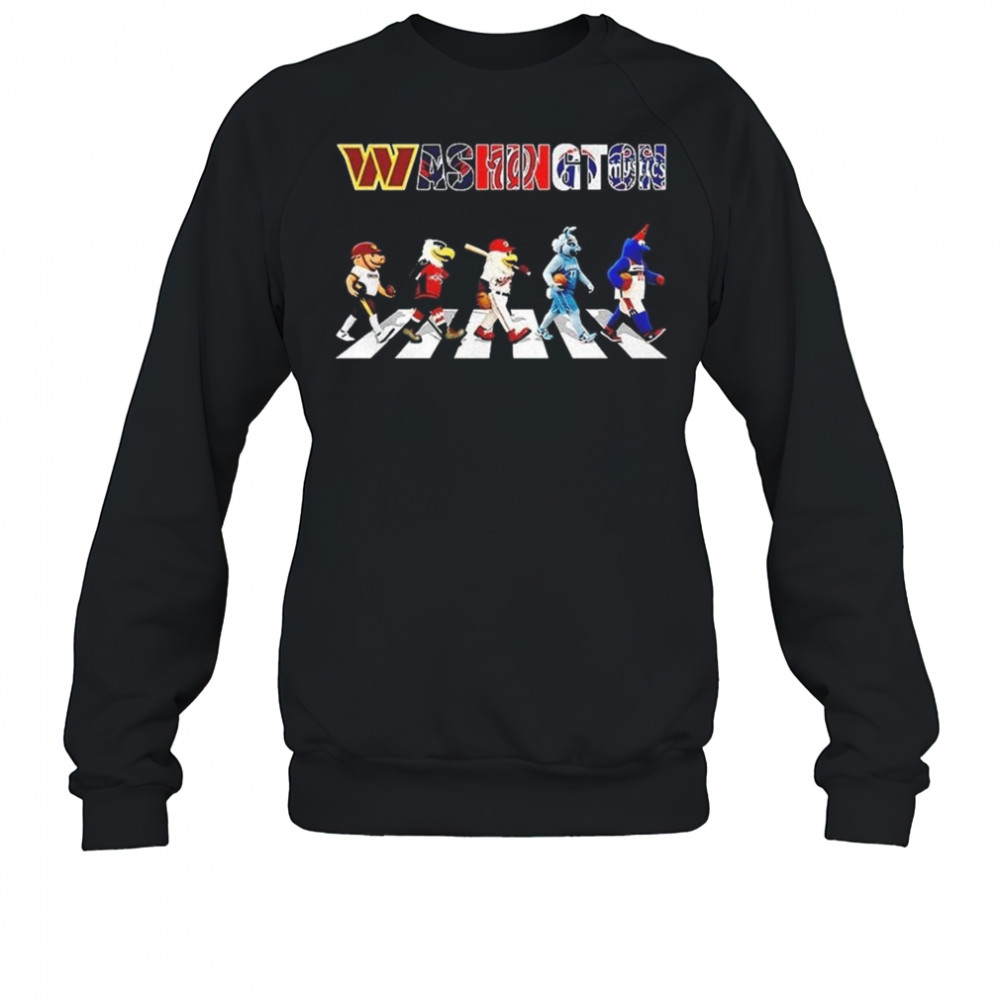 Washington Sports Teams Mascot Abbey Road 2025 Shirt Sweatshirt