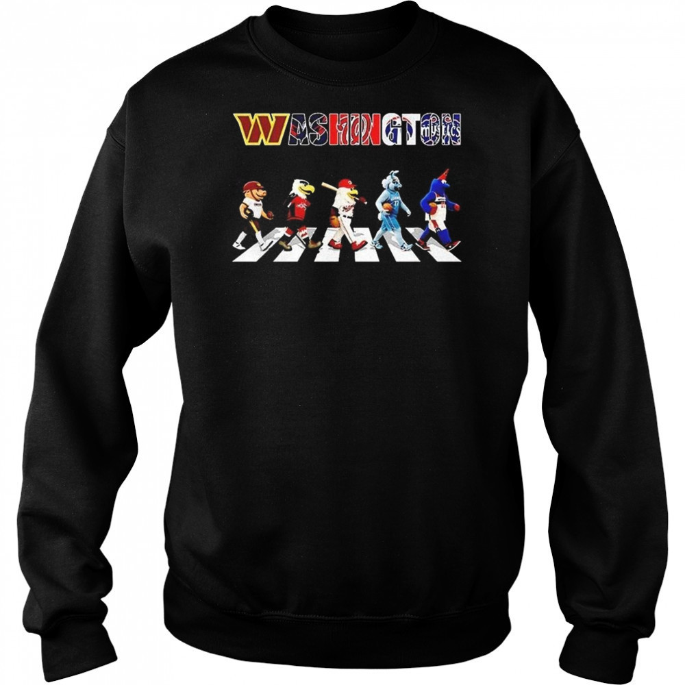 Washington Sports Teams Mascot Abbey Road 2025 Shirt Hoodie