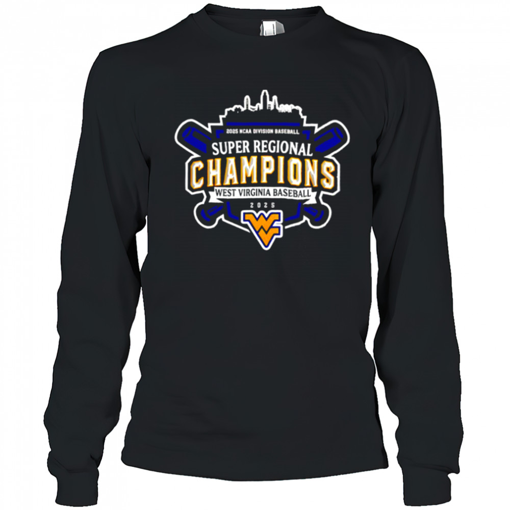 West Virginia Mountaineers 2025 NCAA D1 Super Regionals Champions logo shirt Long Sleeved