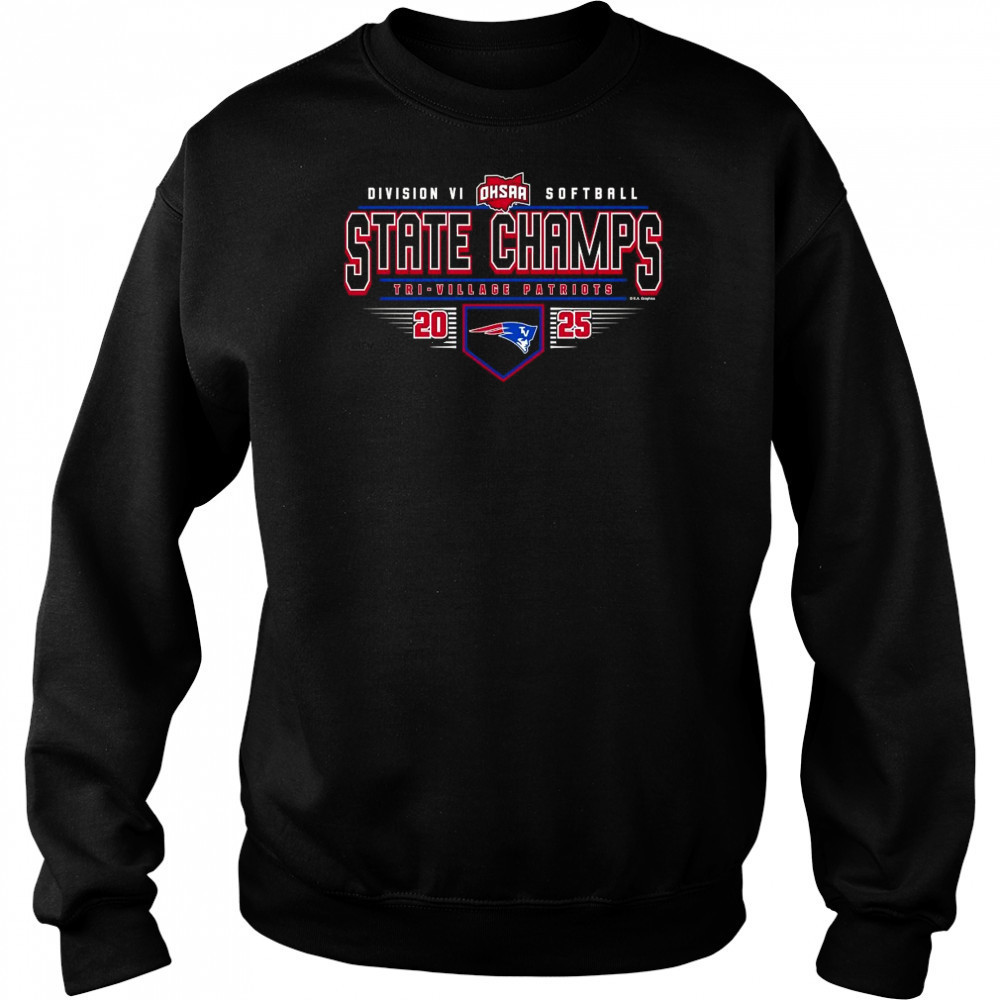 2025 OHSAA Softball Division VI State Champions Tri-Village Patriots Shirt Hoodie