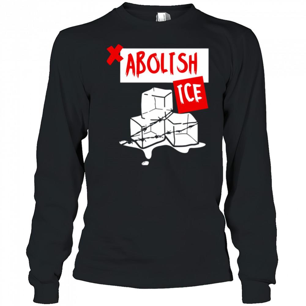 Abolish Ice Political Protest Melting Ice Graphic shirt Long Sleeved