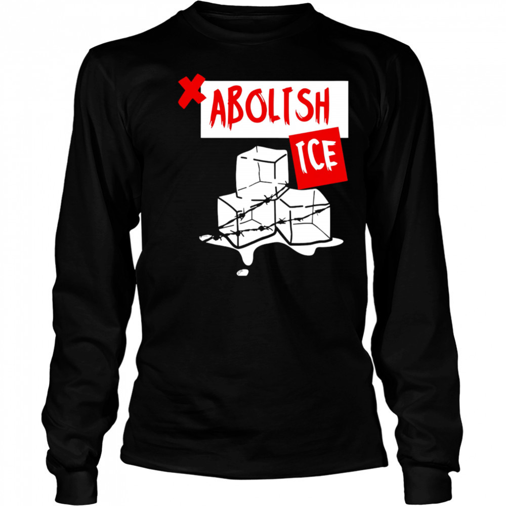 Abolish Ice Political Protest Melting Ice Graphic shirt Long Sleeved