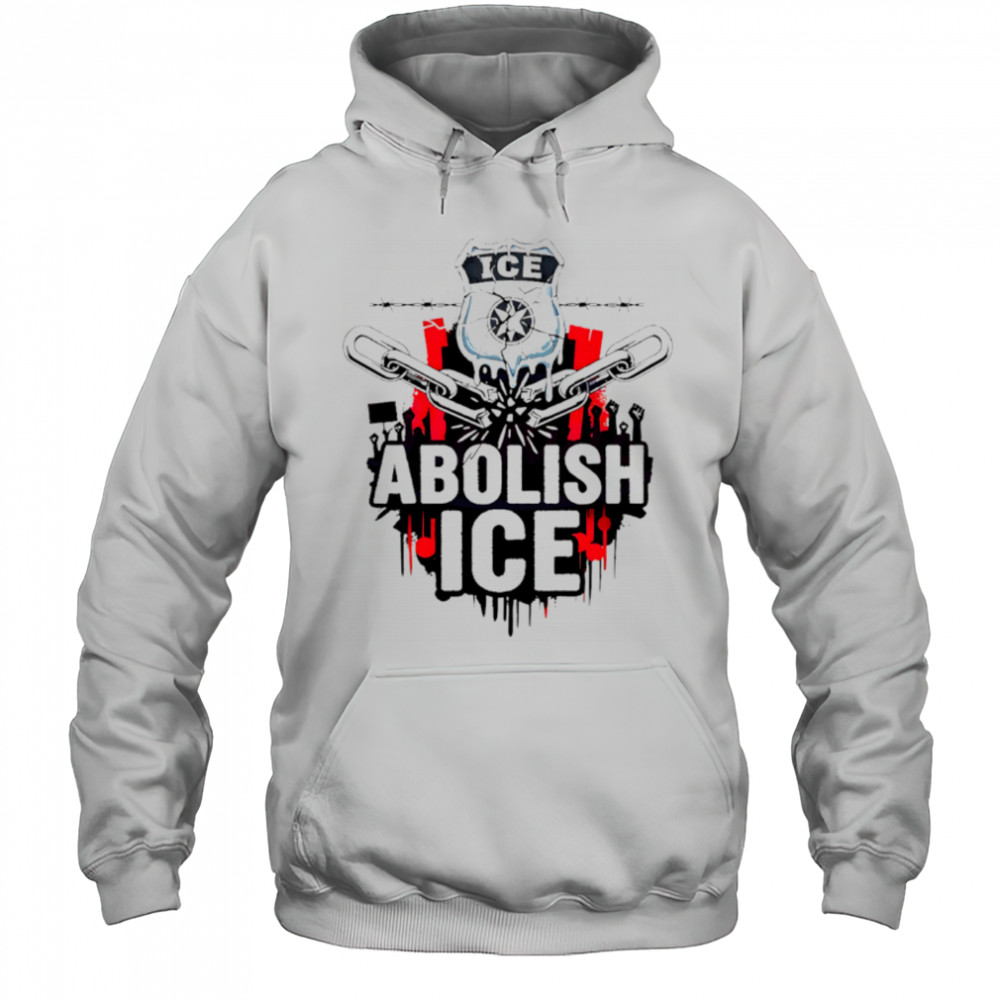 Abolish Ice Protest Graphic Badge Barbed Wire Art shirt Hoodie