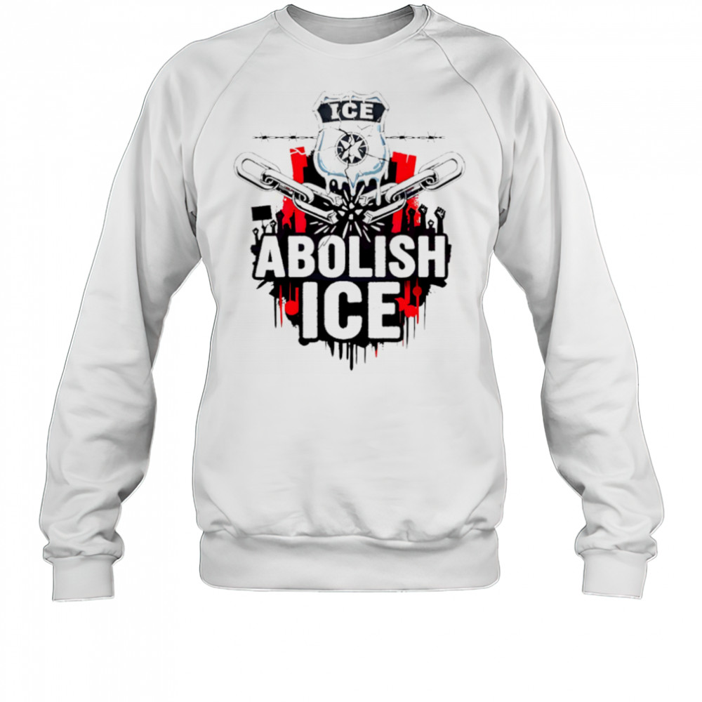 Abolish Ice Protest Graphic Badge Barbed Wire Art shirt Sweatshirt