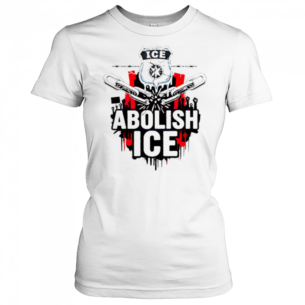 Abolish Ice Protest Graphic Badge Barbed Wire Art shirt Women's T-shirt