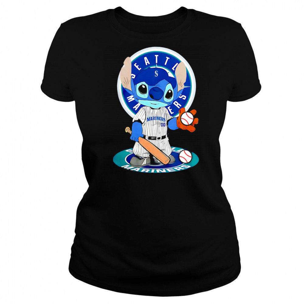 Baby Stitch Seattle Mariners Baseball Logo shirt Women's T-shirt