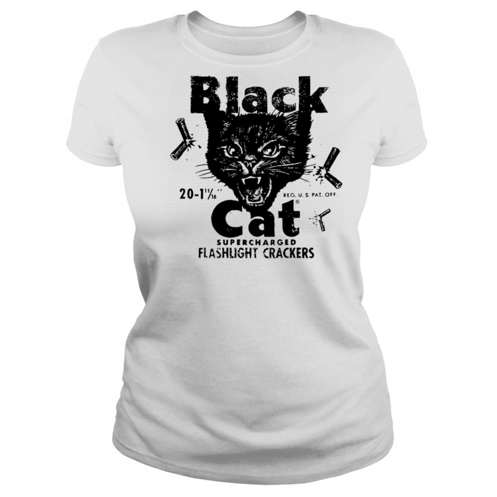Black Cat Flashlight Crackers Vintage Fireworks Shirt Women's T-shirt