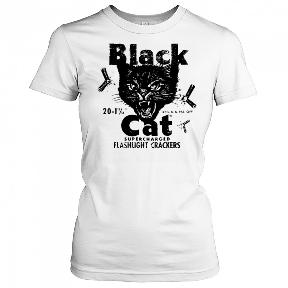 Black Cat Flashlight Crackers Vintage Fireworks Shirt Women's T-shirt