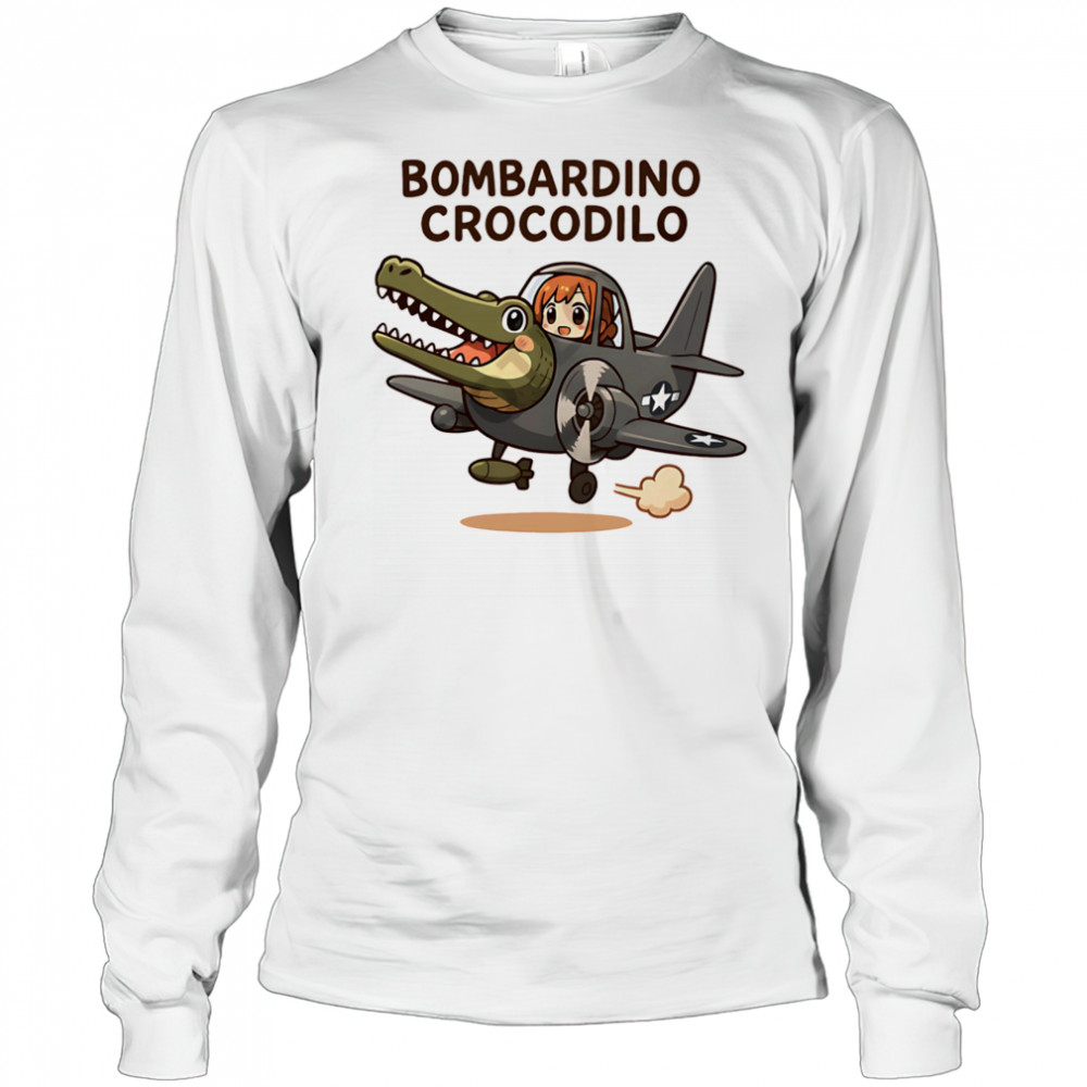 Bombardino Crocodilo shirt Long Sleeved
