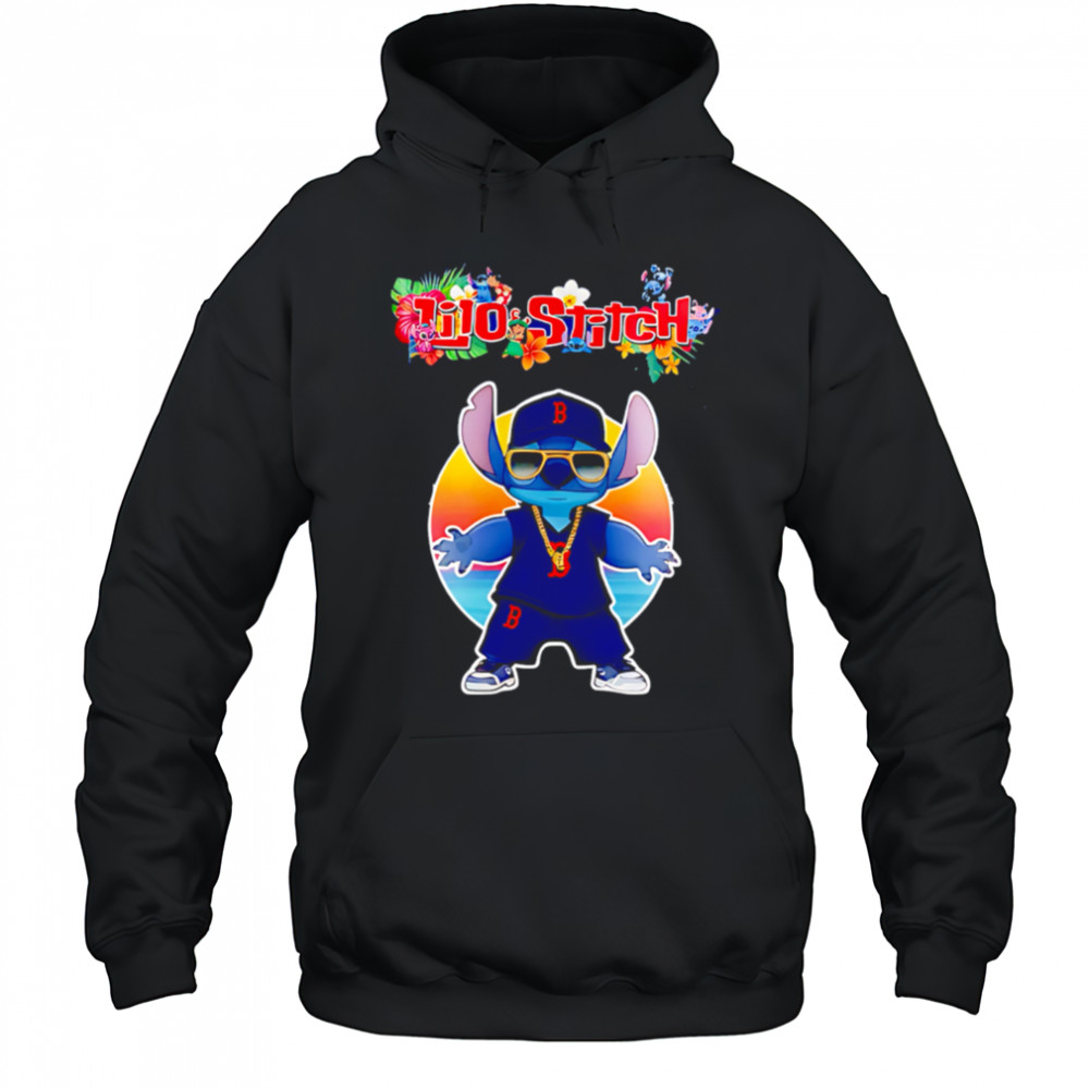Boston Red Sox x Lilo and Stitch Baseball shirt Hoodie