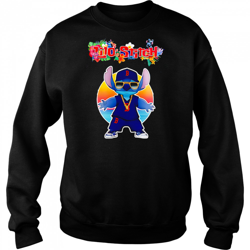 Boston Red Sox x Lilo and Stitch Baseball shirt Hoodie