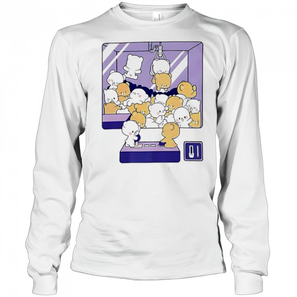 Claw Machine cute pink bears shirt Long Sleeved