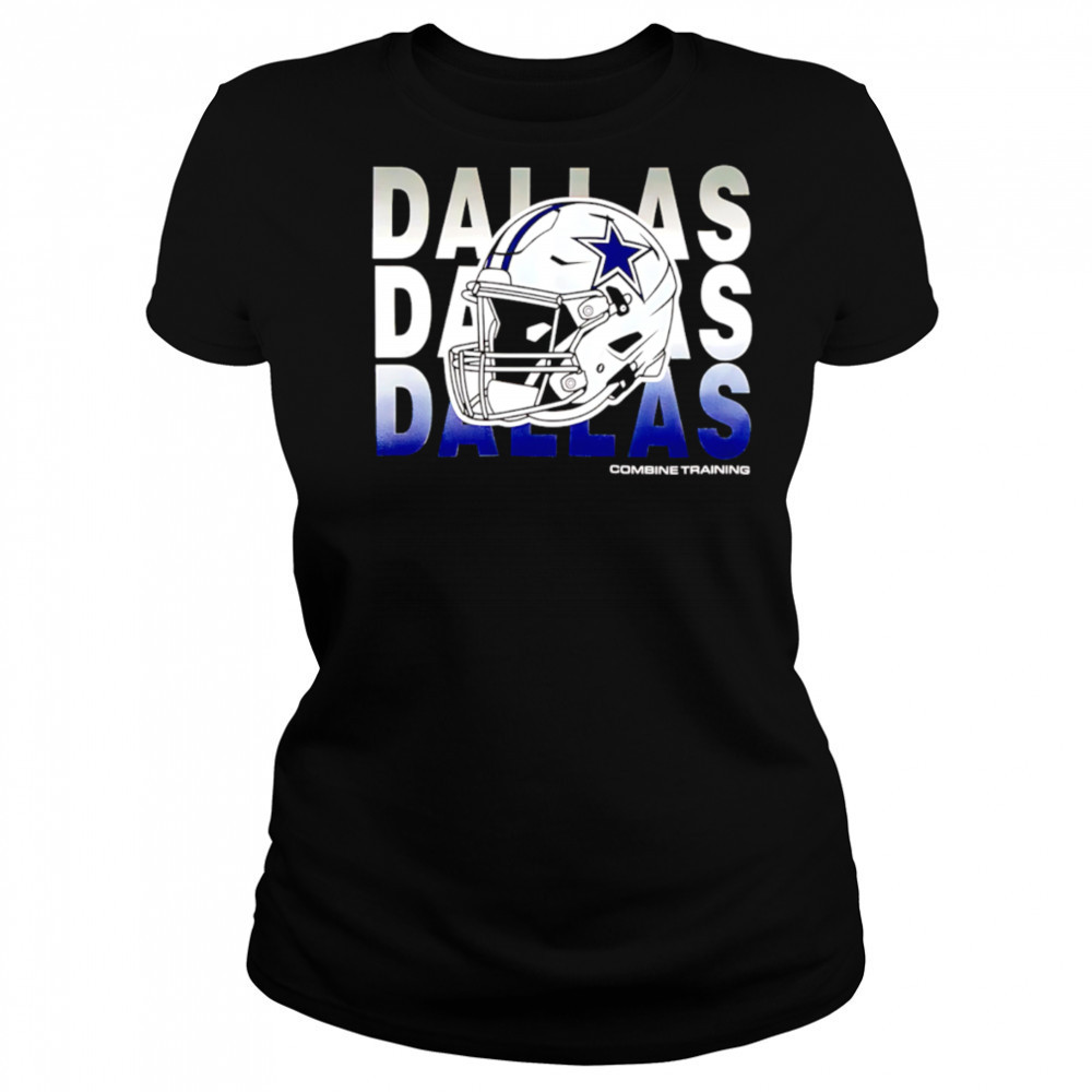 Dallas Cowboys repeat helmet combine training 2025 shirt Women's T-shirt