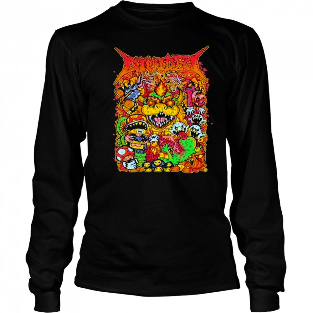Divided Super Mario Punk Artwork T-Shirt Long Sleeved