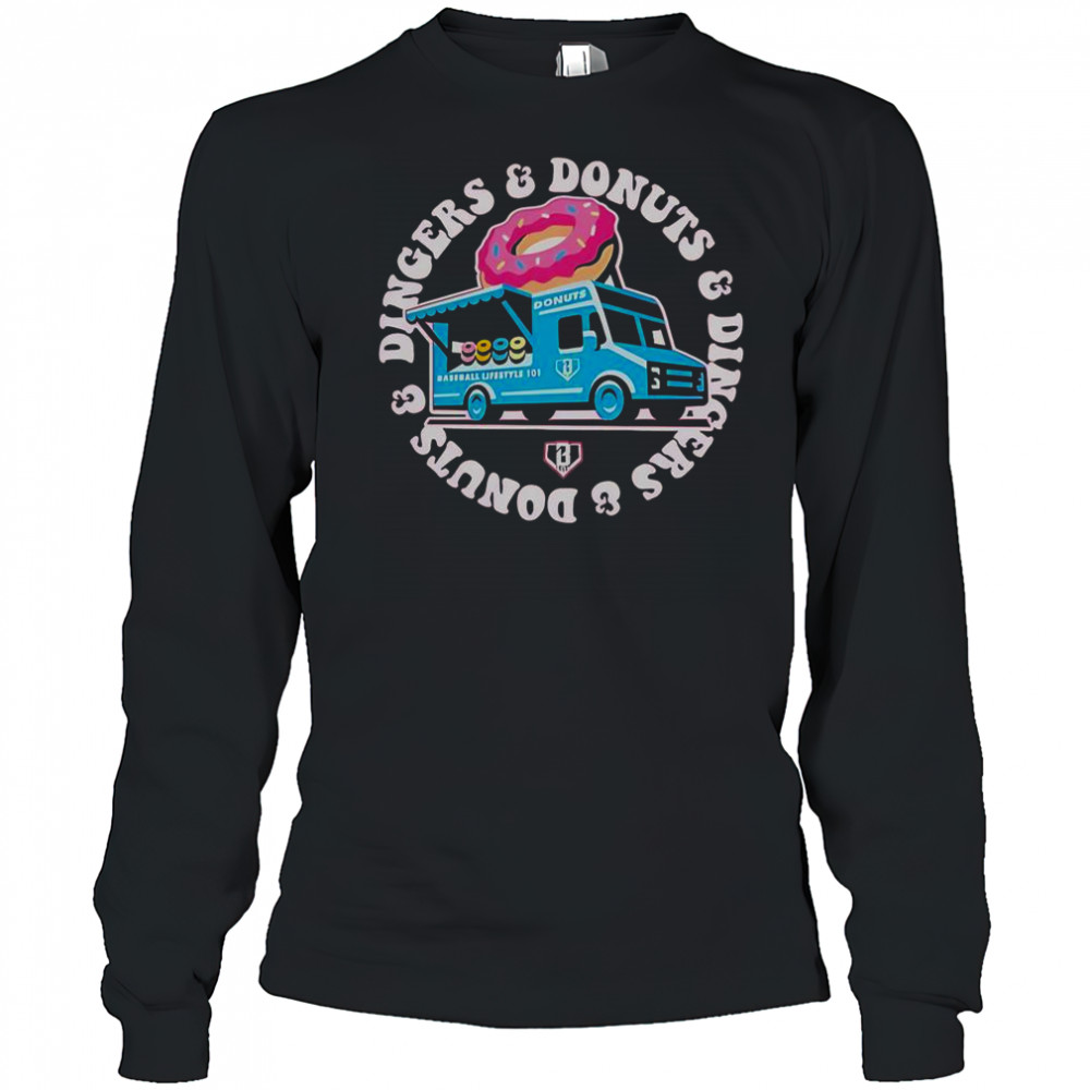 Donut Truck Dingers And Donuts T-Shirt Long Sleeved