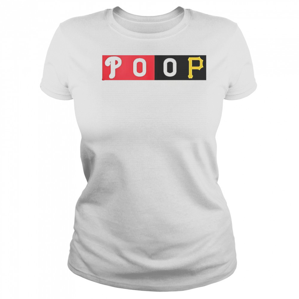 Fans Wearing Commemorative Phillies-Pirates POOP T-Shirt Women's T-shirt
